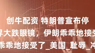 创牛配资 特朗普宣布停火，让世界大跌眼镜，伊朗乖乖地接受了_美国_耻辱_冲突